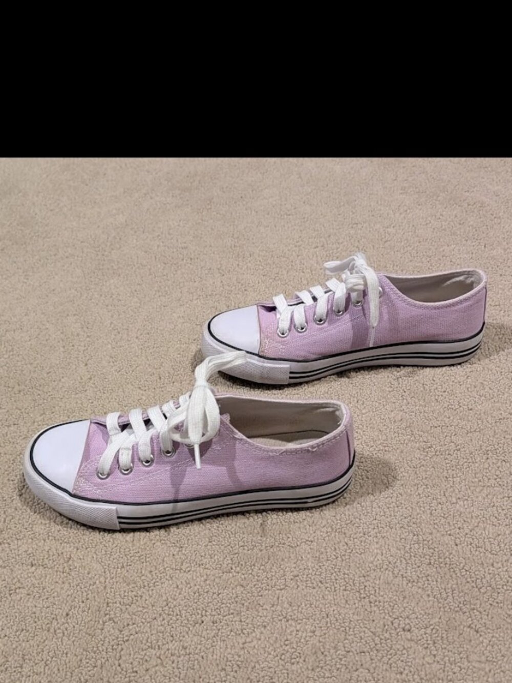 Women's Casual Canvas Sneakers - Size 6 - Lavender